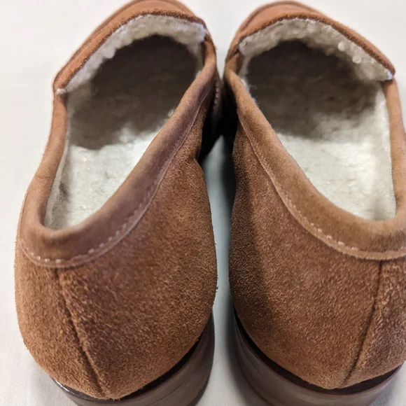 Talbot's Cassidy Brown Suede Loafers with Shearling Lining- Size 7 M - Picture 5 of 13